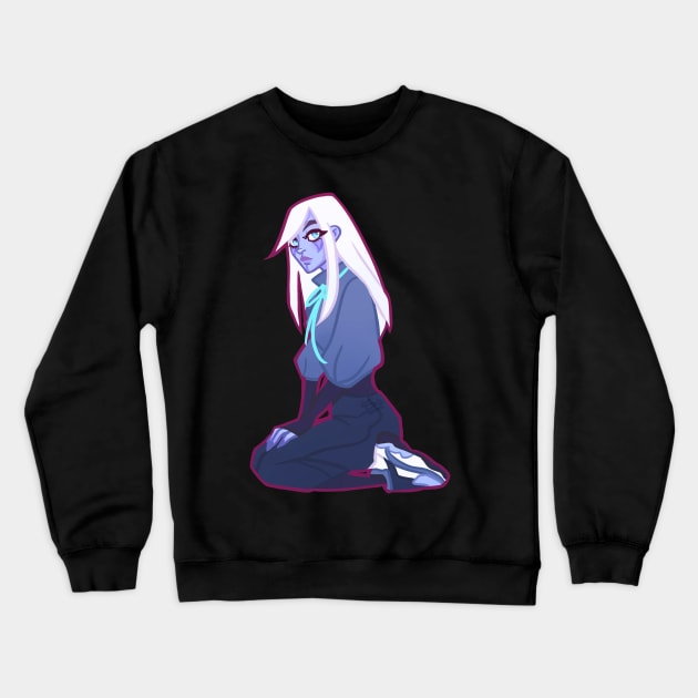 Fashion Drow Crewneck Sweatshirt by LinDemonic